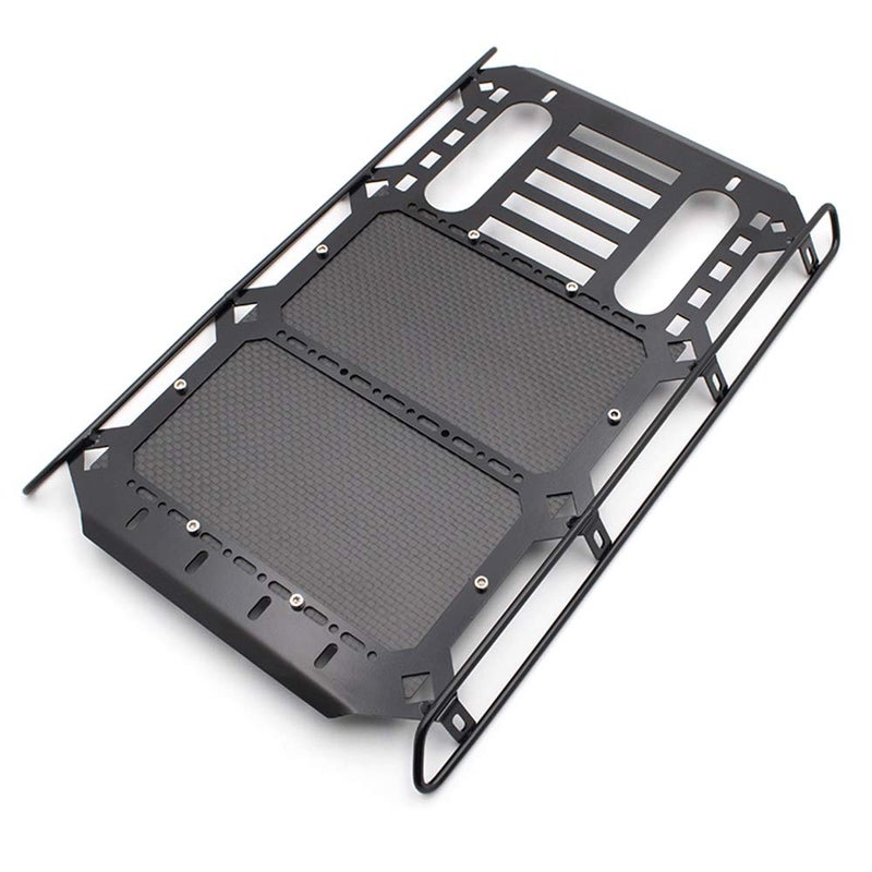 KYX Racing Metal Roof Rack with Carbon Fibre Panel 253x168mm Upgrades Parts Accessories for RC Crawler Car Traxxas TRX4 G500 Car Body - Image 1
